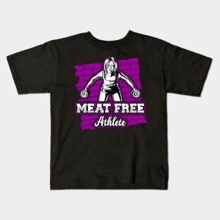 Meat Free Athlete Vegan Workout Kids T-Shirt